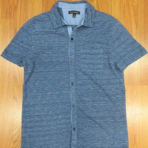 BANANA REPULIC REGULAR FIT SHIRT PIQUE KNIT COTTON/POLY BEND MEDIUM, M
